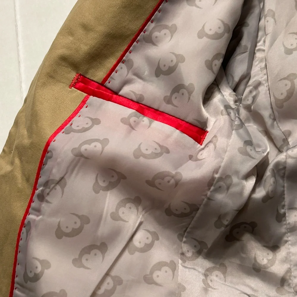 Appaman Boys Khaki Tan Lined Blazer Jacket Size 5